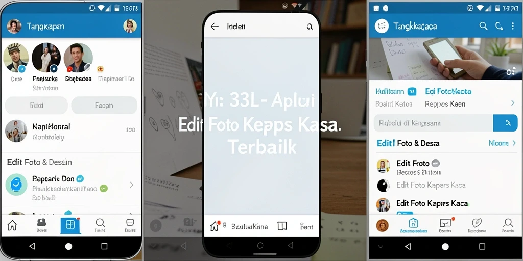 Screenshot utama 33L menampilkan antarmuka aplikasi Edit Foto Kertas Kaca.