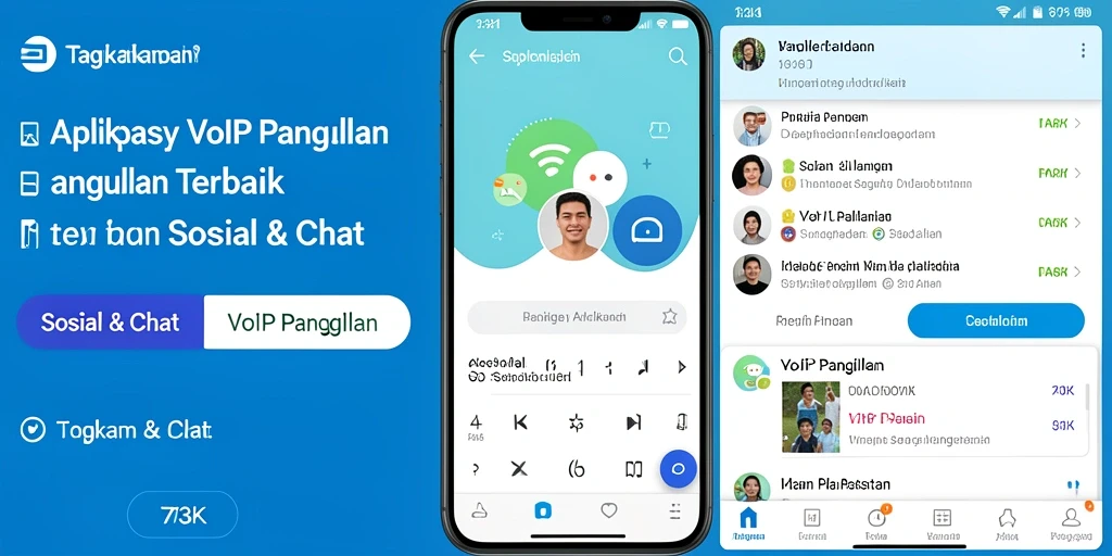 Antarmuka aplikasi 73K untuk VoIP Panggilan yang user-friendly.