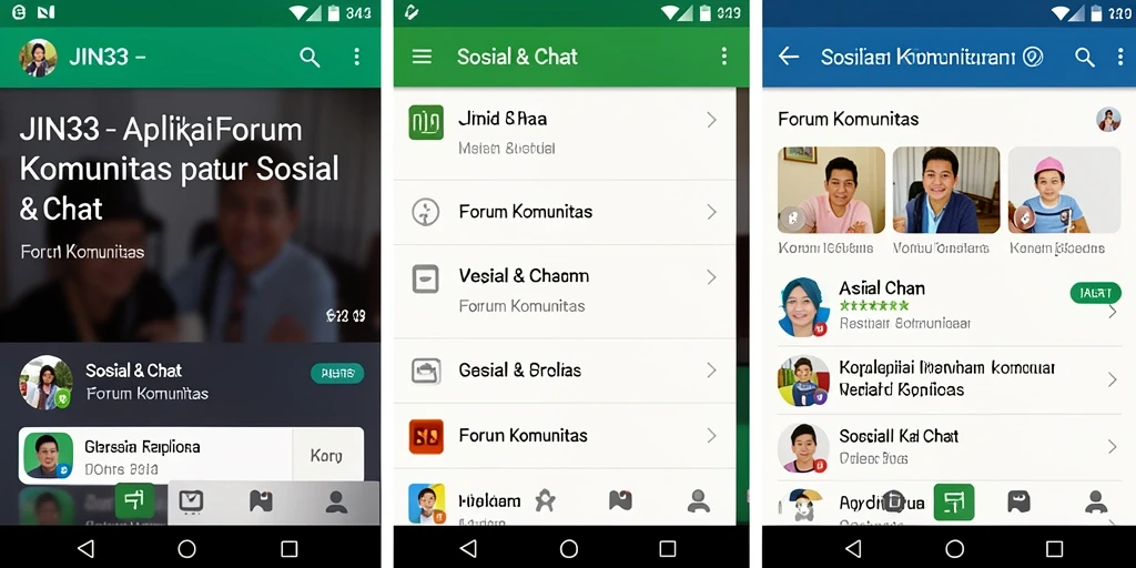 Tampilan antarmuka JIN33 yang interaktif untuk Forum Komunitas.
