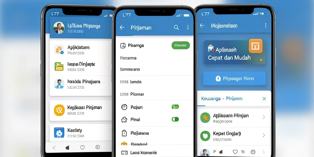 Tampilan antarmuka L777 yang sederhana dan intuitif untuk pengajuan pinjaman.