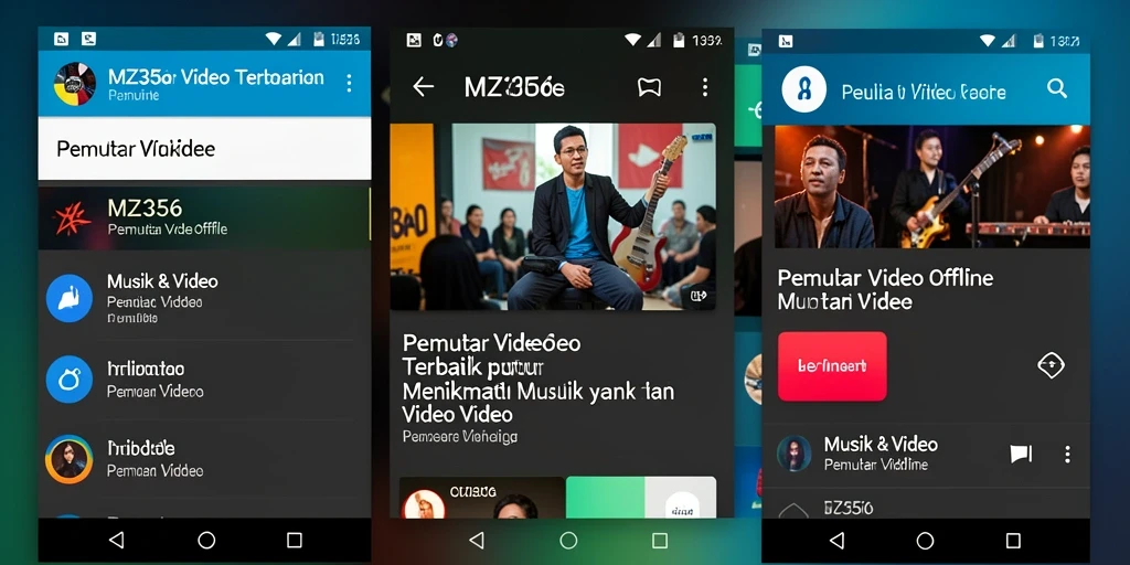 Antarmuka MZ356 dengan fitur pemutar video offline yang menarik.