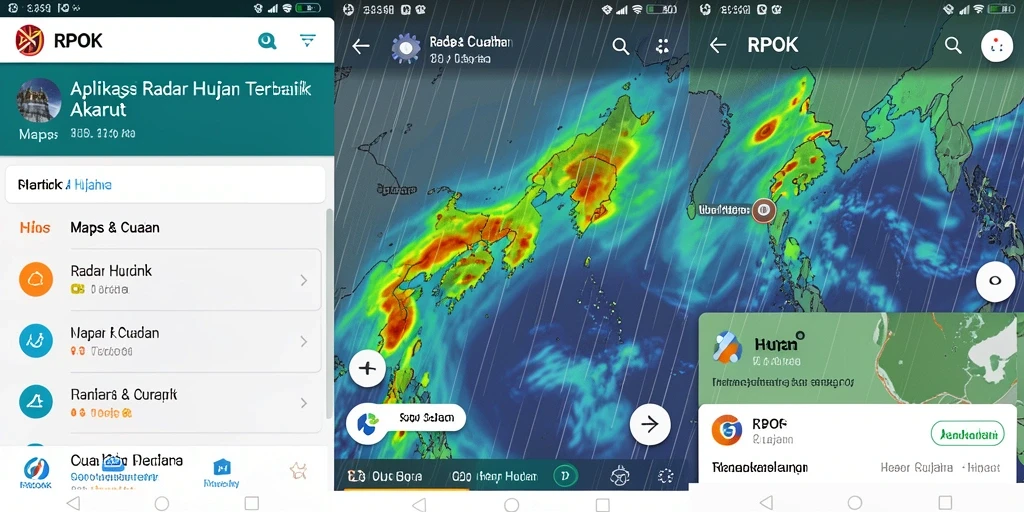 Antarmuka RPOK yang menampilkan radar hujan secara jelas.