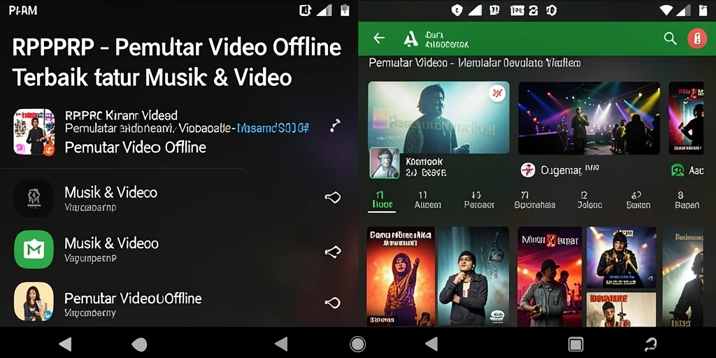 Antarmuka RPRPRP yang sederhana dan mudah digunakan untuk pemutaran video offline.